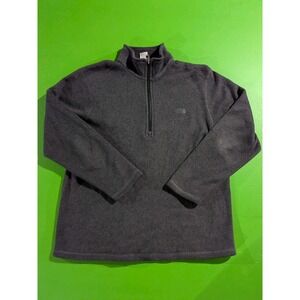 North Face Pullover Mens Large Gray Fleece Half Zip Jacket Outdoors‎ Hiking Warm